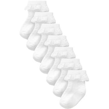 Next Mädchen Babysocken Weiß mit Spitze 7er Pack (0-2 Jahre)