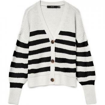 VERO MODA Giacca Stile VMLEA in Nero/Bianco Classico