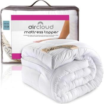 Pure White 10cm Double Mattress Protector