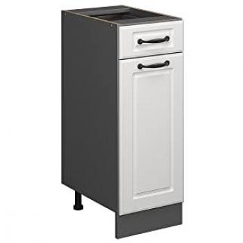 Meuble bas de cuisine R-Line, 30 cm, finition Blanc campagne, Vicco