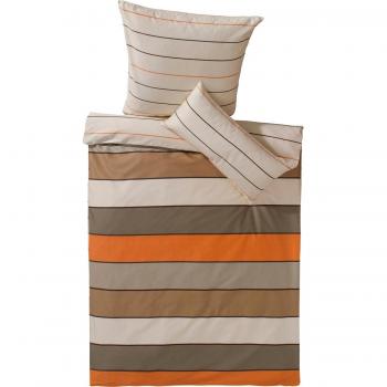 Passion Bettwäsche Satin hellbraun 200x220 cm (inkl. 2x 40x80 cm)