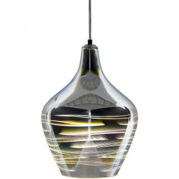 Beliani Lampadario 3D in vetro cromato Sangone – Design Light