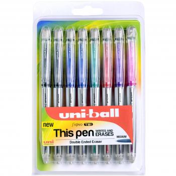 Uni-ball 153544067 Signo TSI Erasable Medium Nib Multicolor PK8