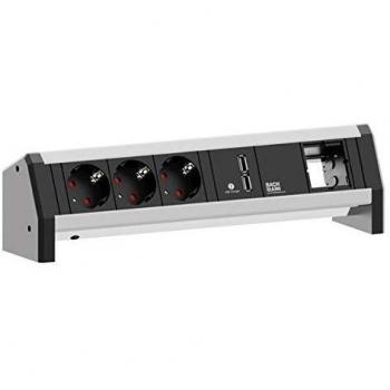 Bachmann DESK Anschlussfeld 3x Schutzkontakt 1x USB Charger 1x ABD GST18