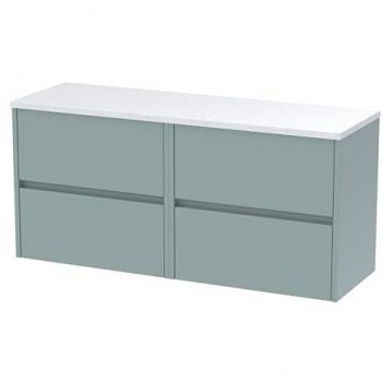 Havana Coastal Grey 1200mm Wall Hung Vanity Unit with Soft Close Drawers