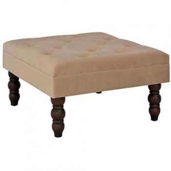 Couchtisch Hocker 60 x 60 x 36 cm Beige Samt