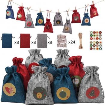 Bolsa de Embalaje para 24 Días de Navidad