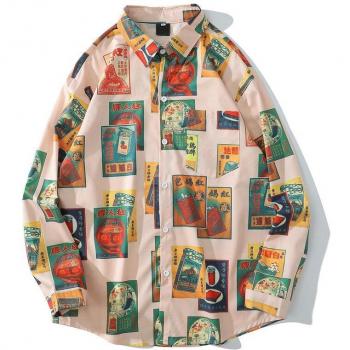 Vintage Dark Icon Ropa de Calle Camisa