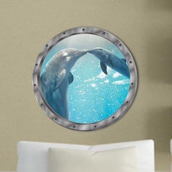 Realistic Ocean Window 3D Wall Decals