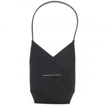 Sac tote noir en satin