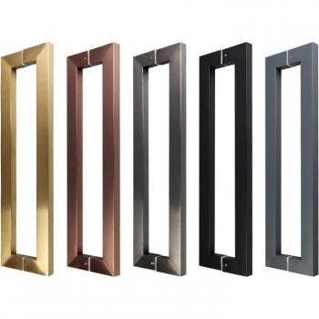 600MM Custom Stainless Steel and Wood Glass Door Handle