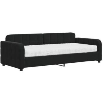 Repos Velours Noir 90x200
