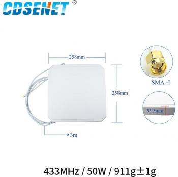 CDSENET Antena Lora Wifi 433MHz Alta Ganancia 8dBi 50W SMA-J Direccional