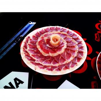 Eichel-Schinken 100% Iberisch D.O.P. Jabugo, geschnitten