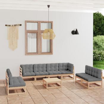 Mobiliario Exterior VidaXL – 9 piezas + cojines