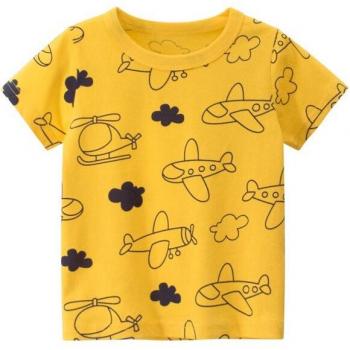 Cute Airplane Cartoon T-Shirt for Boys 2-9T