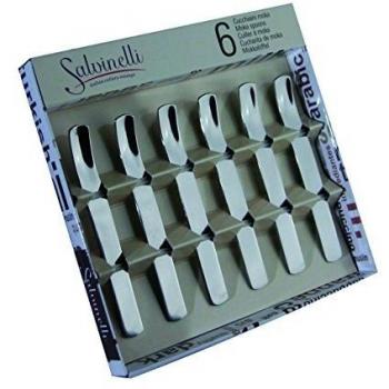 Salvinelli S6MOP Set Cucchiaini caffè, Acciaio Inossidabile, Argento, 6 unità