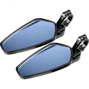 Rétroviseur latéral en aluminium pour moto, 1 paire, 7/8, 22mm, noir