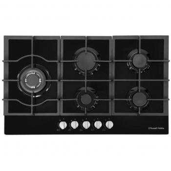 Russell Hobbs 5-burner Gas Cooktop, 90 cm, black (RH86GH701B/01)
