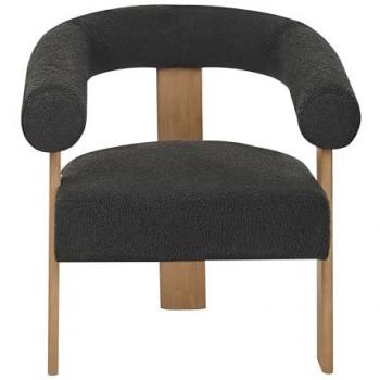 Ilbro Retro Lounge – Black Boucle with Wooden Legs