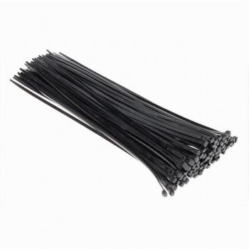 Bridas de Nylon 100 unidades Traesio – Bloqueo Automático – Negra 4,8 mm × 350 mm