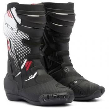 TCX S-TR1 Air Stivali da moto traforati Nero Bianco Rosso 49