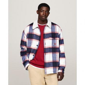 Blu Sfumato TommJeans Giacca Sherpa Regular Fit