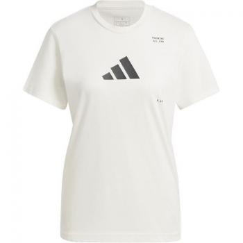 Camiseta adidas essentials tr cat g mujer, manga corta, color blanco, talla S