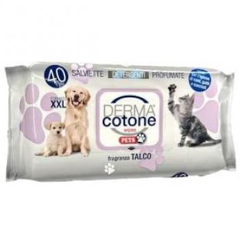Salviettine Talco DERMA Cotton Pets 40 Pezzi