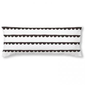 Kids & Cotton Funda de Almohada Guido Negro 45 × 110 cm, 100 % algodón