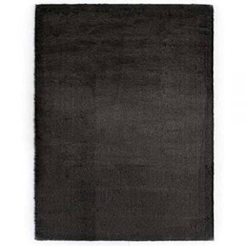 Fellteppich 80 x 150 cm Dunkelgrau