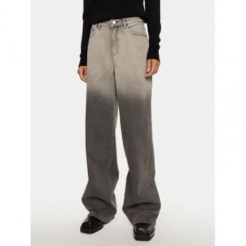 Gestuz Women's Zorelly Gray Loose-Fit Gradient Wide-Leg Jeans (High-Waist, 28W)