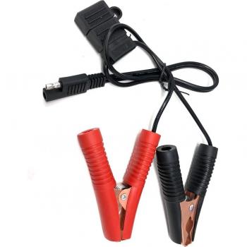 Alligator Clip to SAE Connector 50CM Extension Cable 18AWG with Fuse