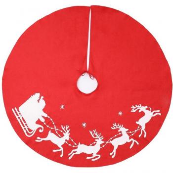 Red Elk Pattern Christmas Tree Skirt 100CM