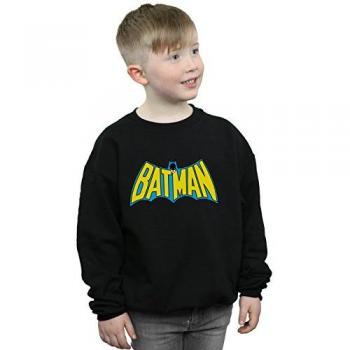 DC Comics Boy’s 5-6 Year Batman Retro Logo Hoodie – Black