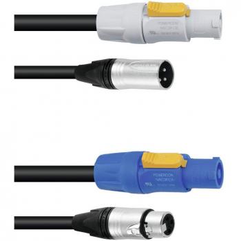 5m Psso Kombikabel DMX PowerCon/XLR | Hochwertiges Hybridkabel für den professionellen Einsatz im Eventbereich