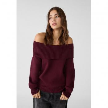 Stradivarius Vestito Viola S con spalla a brettoni