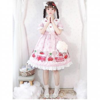 Robe Princesse Lolita Kawaii Cerise d'Été