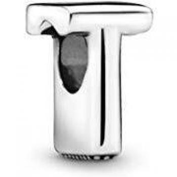 Charm Pandora de plata inicial letra T