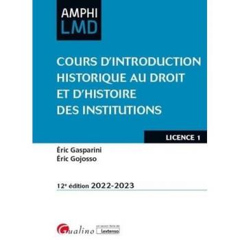 Cours d'Introduction historique au droit et d'Histoire des institutions: Les institutions du Haut Moyen Âge (V-Xe siècle)