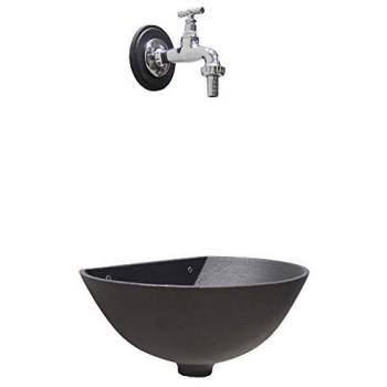 Fontaine Murale 600 Gris – Robinet Chromé