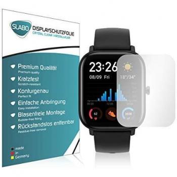 Slabo Display‑Sicherheitsfolie für Amazfit GTS – 4× Klare Crystal Clear Folie