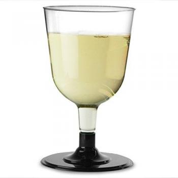 Plastic Wine Glass Set – Black, 5.3oz (150ml)