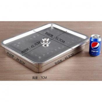 1mm Edelstahl Grilltablett, rechteckig, für BBQ und Fisch