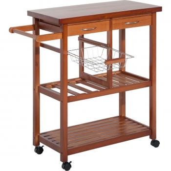 Carrello da Cucina con Cassetti e Scaffale HOMCOM