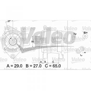 Reman Valeo Alternator, model 436470