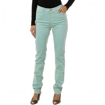 Jeans chinos à la mode vert femmes