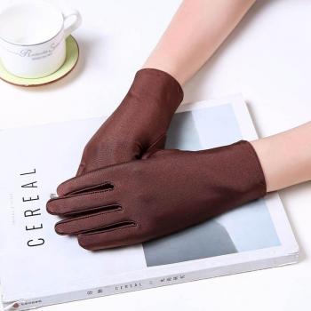 Gants de thé bordeaux gris