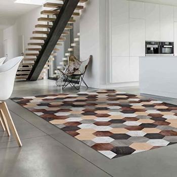 Tappeto salotto moderno in vinile a motivi geometrici