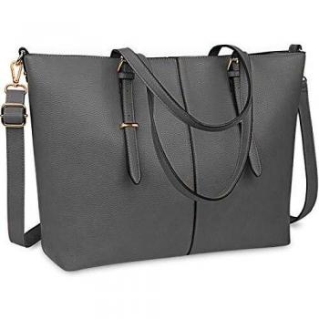 NUBILY Sac Cabas Femmes en PU Cuir Imperméable Gris
